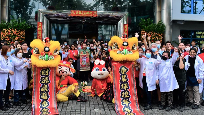 Gruppe von Flex-Mitarbeitern in Singapur