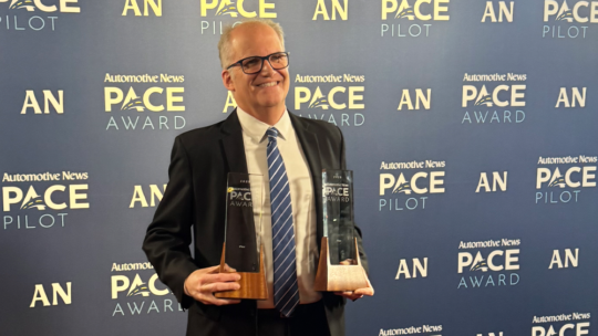 Mike Theony accepting PACE awards