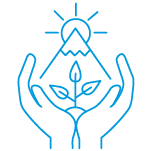 Symbol, das unsere Strategie zur Netto-Null-Treibhausgasemissionen darstellt