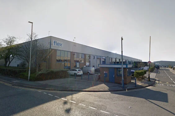 Außenansicht des Gebäudes Flex im Vereinigten Königreich