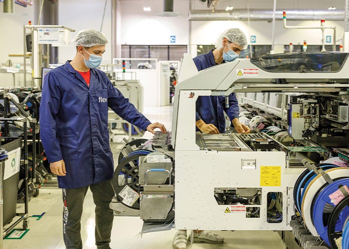 Equipos de manufactura de semiconductores.