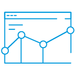 Symbol zur Darstellung von Metriken und Datenerfassung